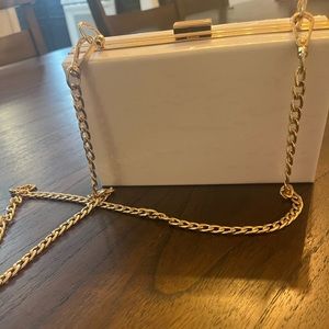 White Hard Crossbody Purse